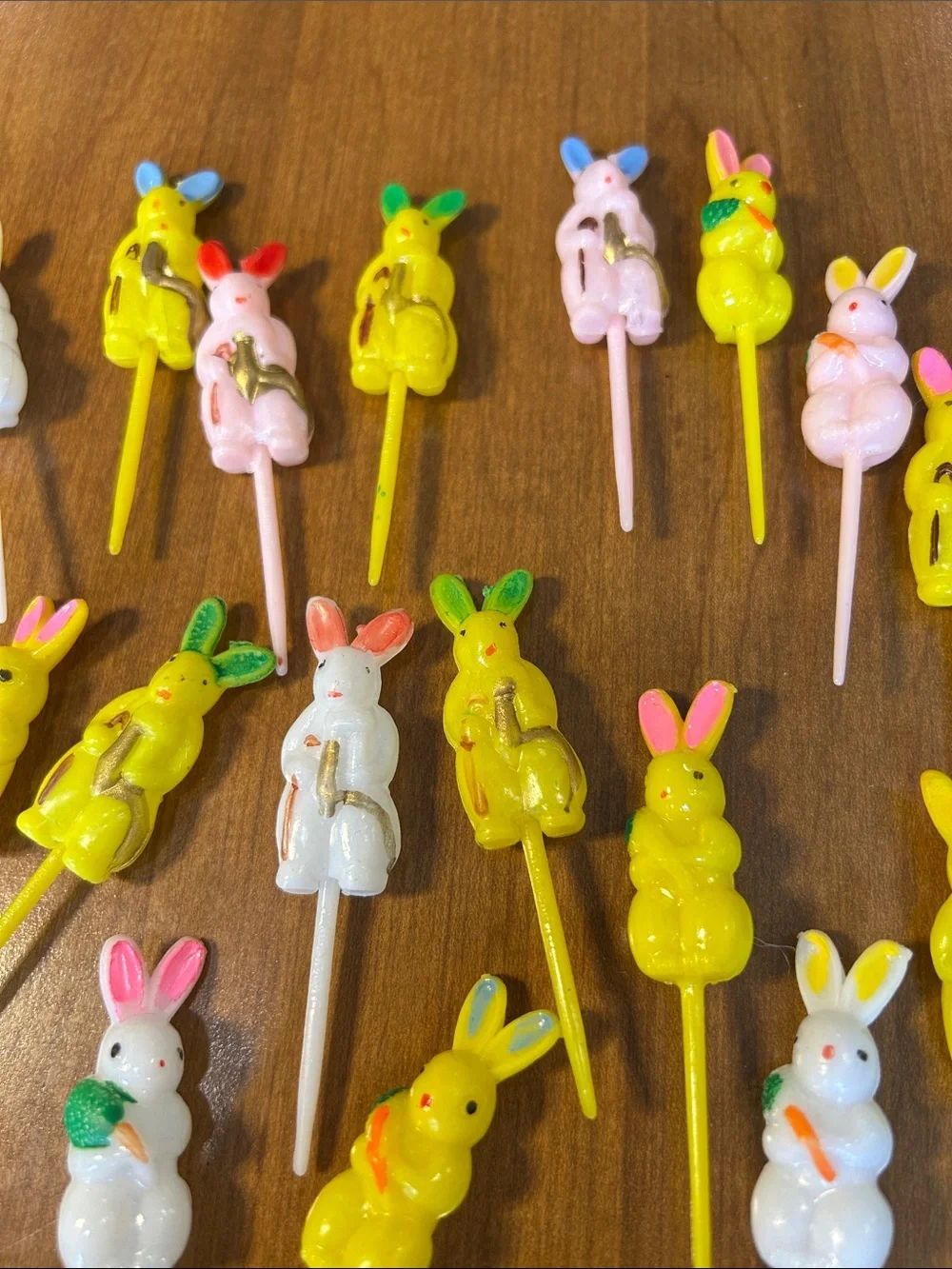 Festive Yellow & Pastel Bunny and Chick Party Picks - Multipack